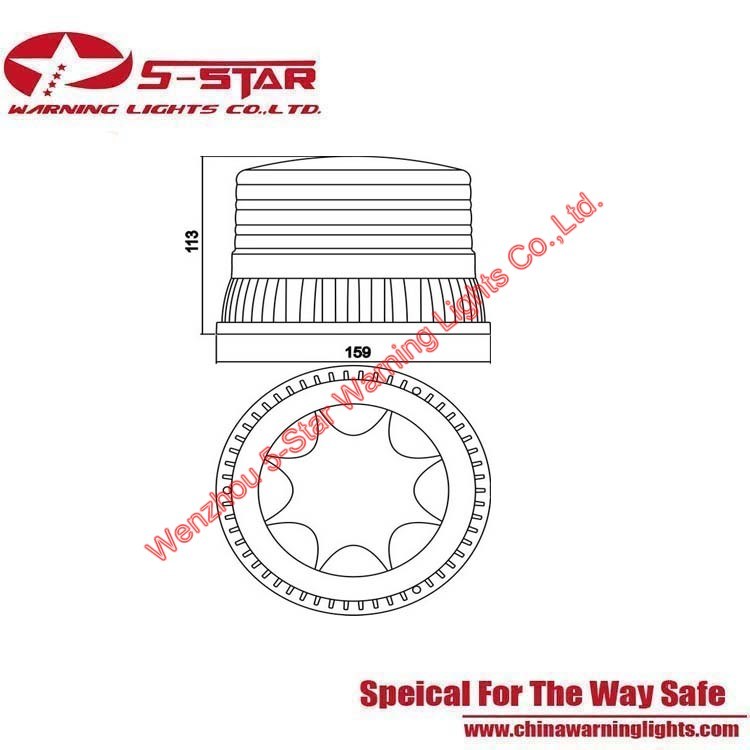 Super Bright 1W Police Roof Flashing LED Beacon