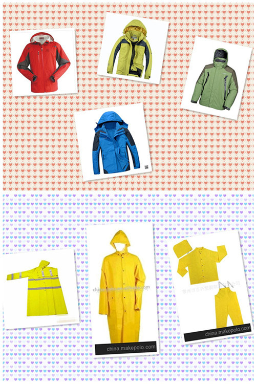 Fluorescence Orange American Rain Suit with Reflective Tape