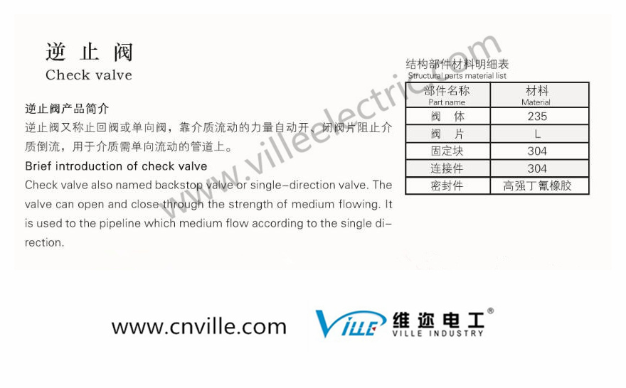 Check Valve Type Butterfly Valve/Transformer Valve