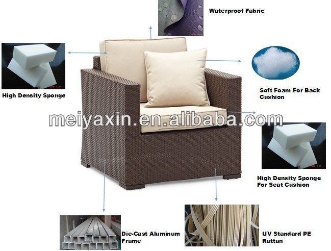 Comfortable Sectional Corner Sofa Set Furniture Outdoor