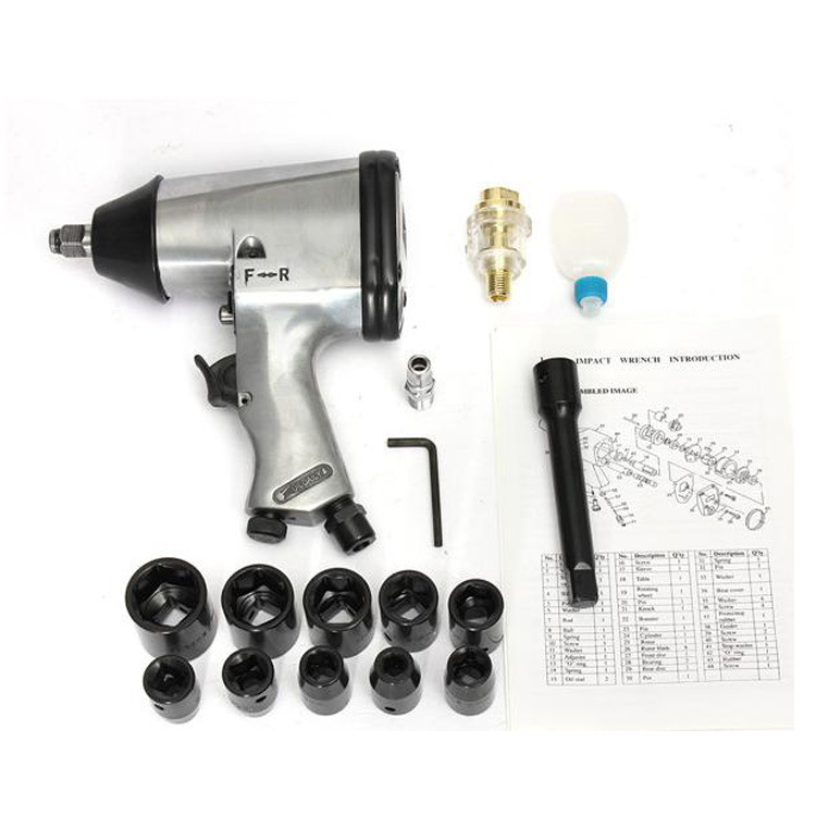 17PCS Air Impact Wrench Pneumatic Screw Changing Tool Kit Ui-1401K