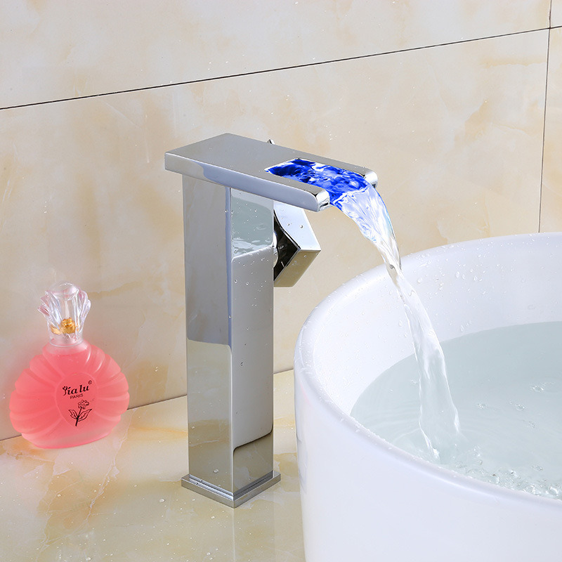 Hydro Power Waterfall Faucet with LED