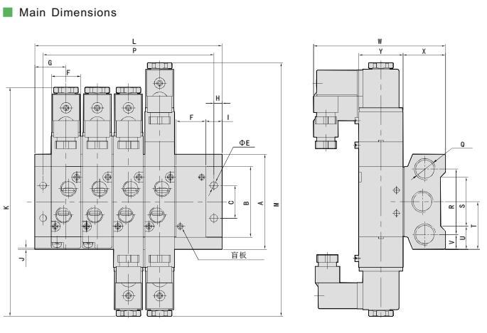 Airtac 3V210 4V210 Valve Base Manifold Block