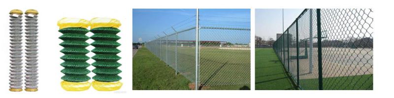 China Factory Galvanized/PVC Coated Chain Link Fence Diamond Wire Mesh