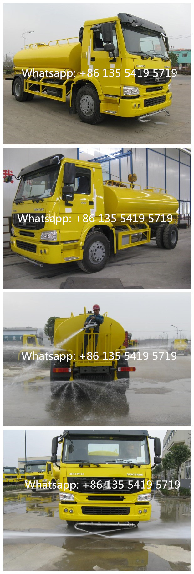 Sinotruck HOWO 15tons Water Sprinkler Truck 15000L Water Tanker Truck