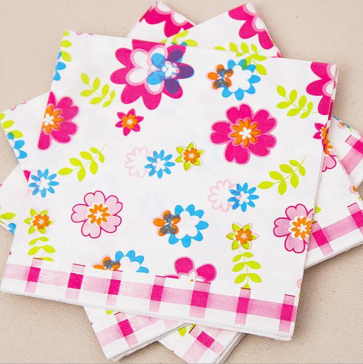 20PCS Polka DOT Paper Napkins Environmental Wood Napkins Birthday Party Dinner