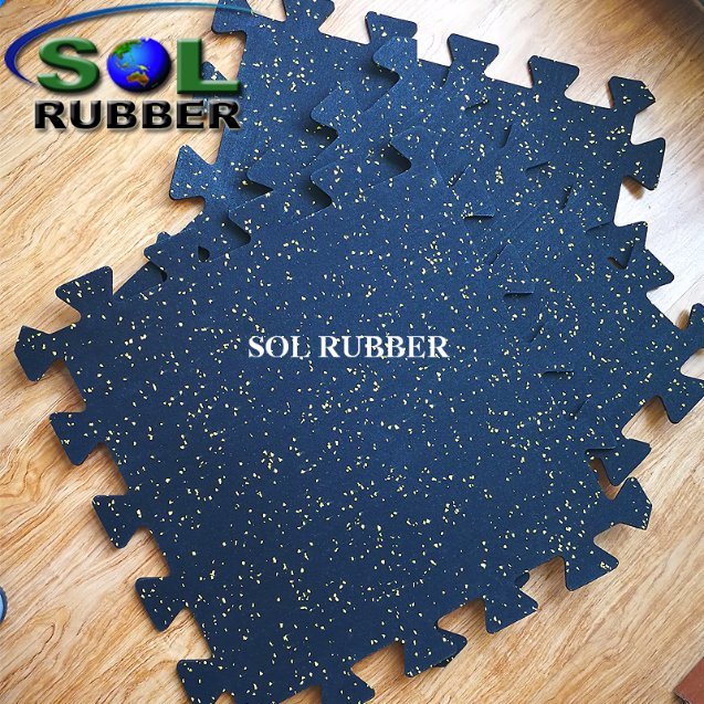 Fire Resistance Premium Quality Fitness Interlock Rubber Floor