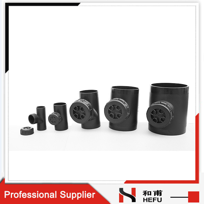 Siphonic System PE Drainage Pipe Fittings Access Tee Bend