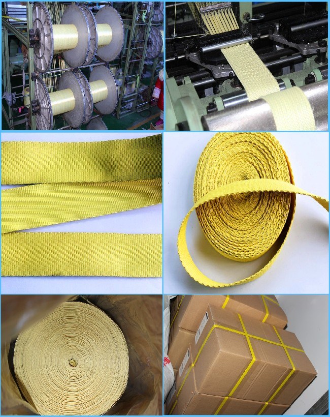 45mm Width 200GSM Kevlar K49 Fabric Ribbons