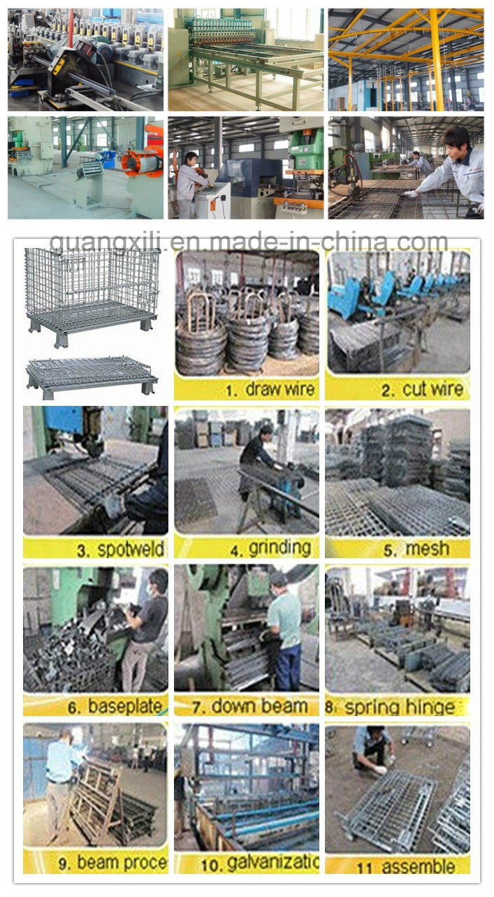 Industrial Stackable Galvanized Welded Steel Wire Mesh Storage Cage