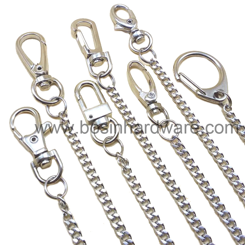 Metal Round Split Key Ring with Trigger Snap Hook