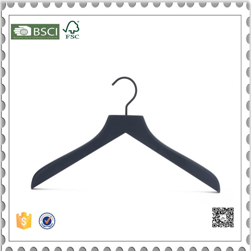 Custom Wooden Shirt Hangers for Men Wooden Pants Hanger with Clips