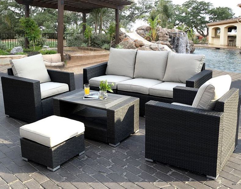 Modern Dining Leisure Rattan Wicker Lounge Combination Sofa Set Outdoor Garden Furniture