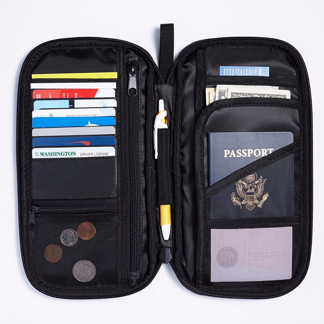 Travel Wallet Organizer Passport Holder for Passports Credit Cards Tickets Boarding Passes Cash