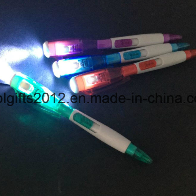 Promotion Gift Plastic LED Light Gift Ball Point Pen with Logo