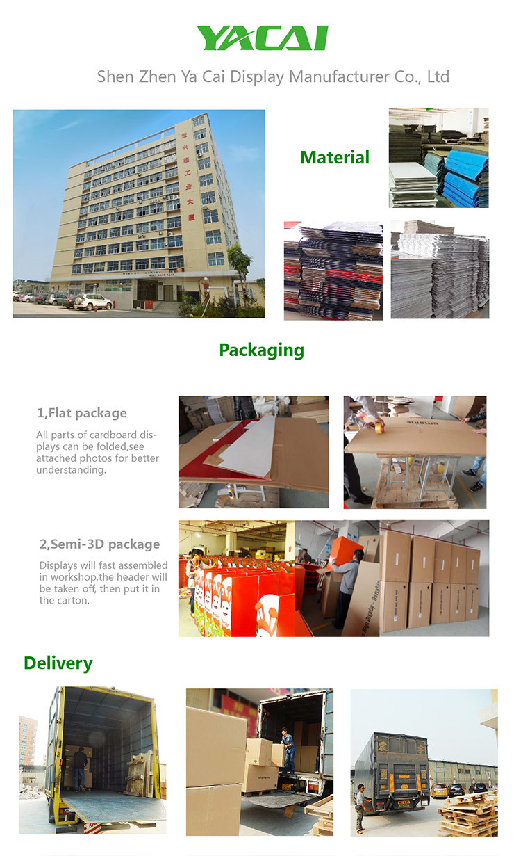 High Quality Cardboard Pop Display Standing OEM/ODM Paperboard Retail Display