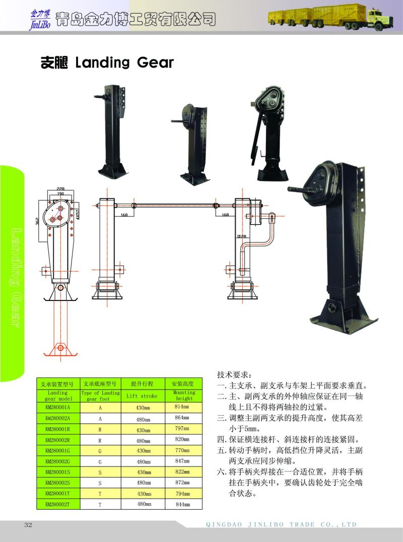 Lading Gear - 28t Outside Linked Landing Gear