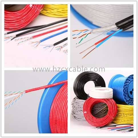 Wateproof 0.5 CCA Cat 6 Communication Cable PVC+PE Jacket