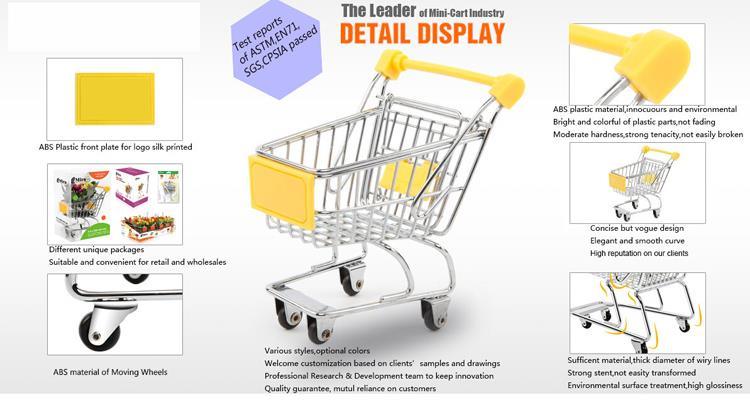 Kids Toy Grocery Metal Shopping Carts