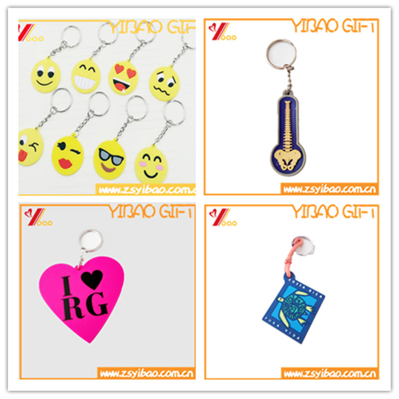 Round-Shaped Soft PVC and Silicone Keychain Custom (XY-HR-84)