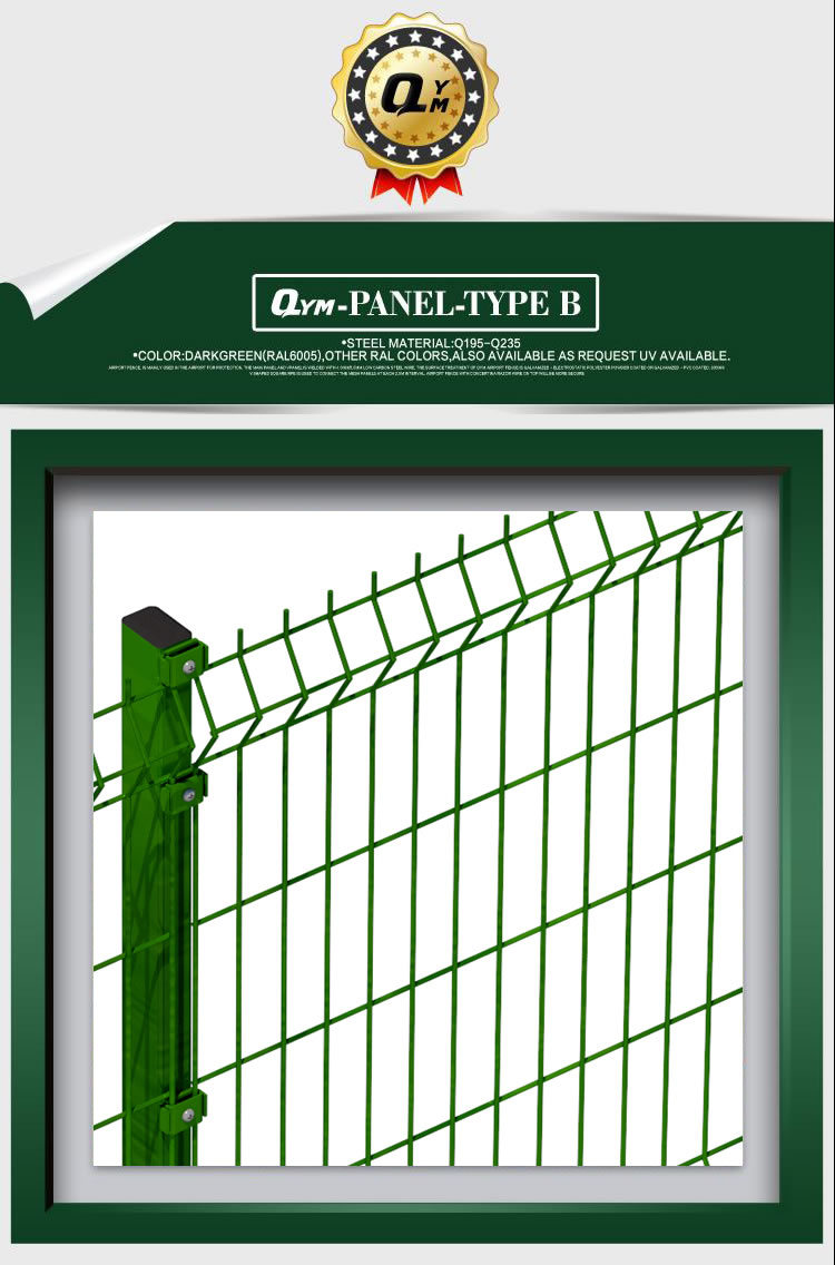 3D Triangle Bend Welded Wire Mesh Fence for Sale