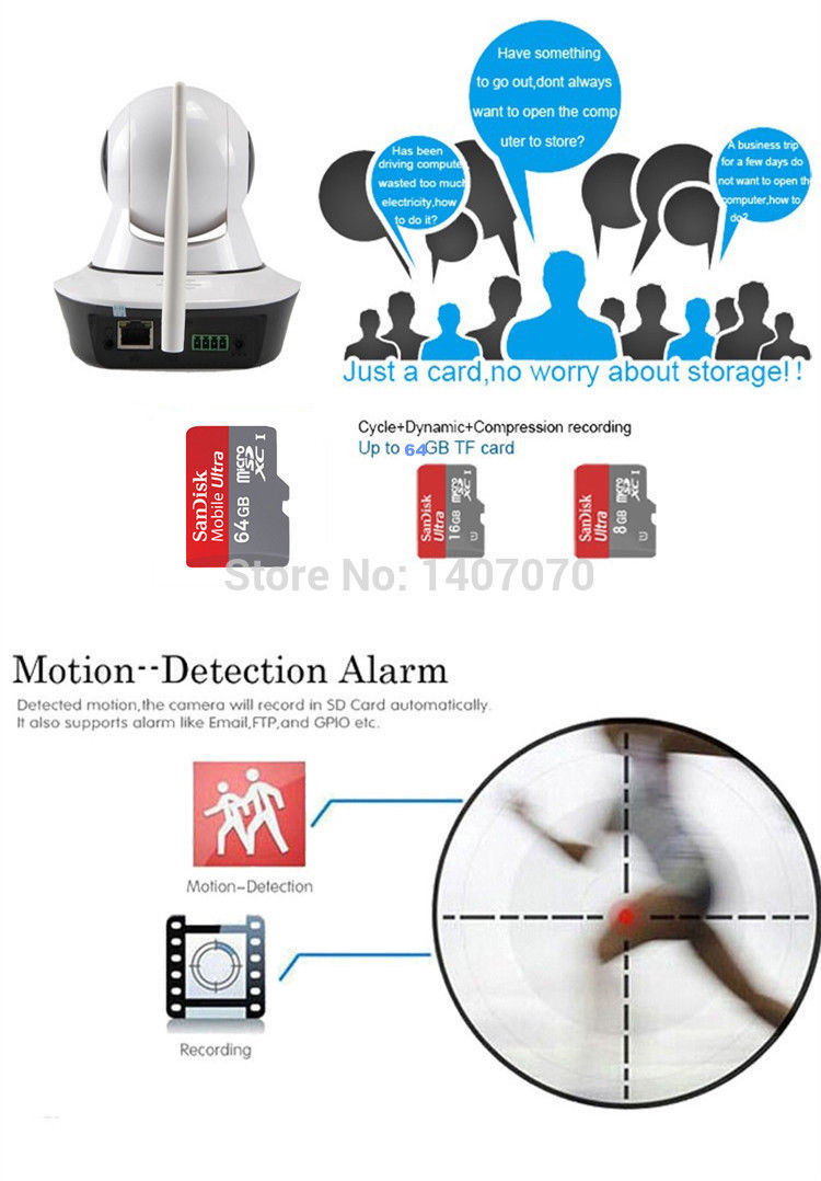 Hot Selling Alarm Function WiFi P2p IP Camera Baby Monitor