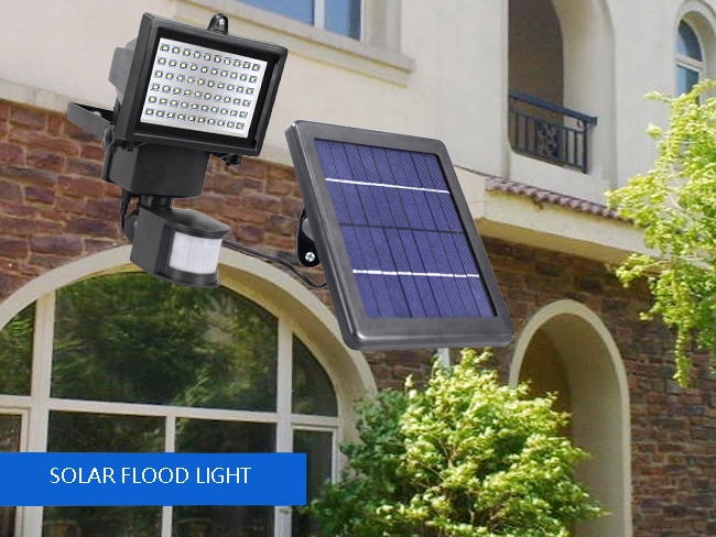 LED Solar Lights Outdoor PIR Activated Security Light Spotlight