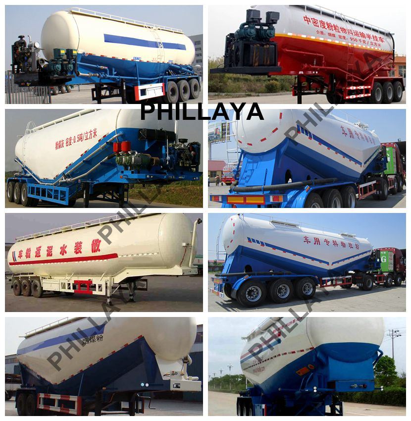 China 3 Axle 45cbm 50ton Bulk Cement Tank Semi Trailer