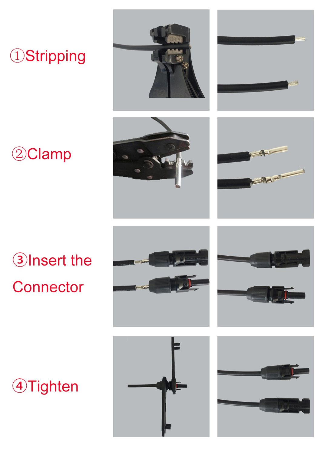 IP67 Mc4 Solar Tinned Copper PV Connector with TUV UL