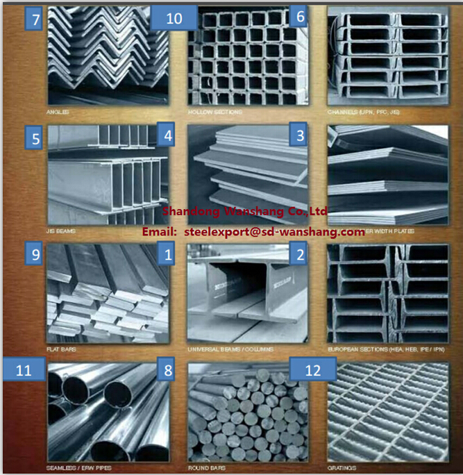 Hot Rolled U Channel Steels Angle Beams Steel China Factory Materials for Construction Structure