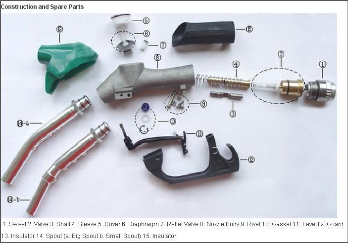 Fuel Dispenser Parts, Fuel Oil Nozzle