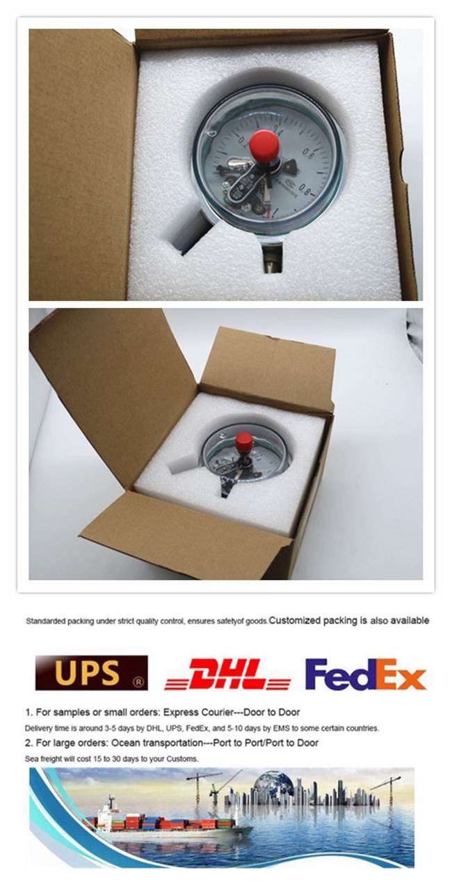 Explosion-Proof Electric Contact Pressure Gauge Manometer with Accurary 1.6%