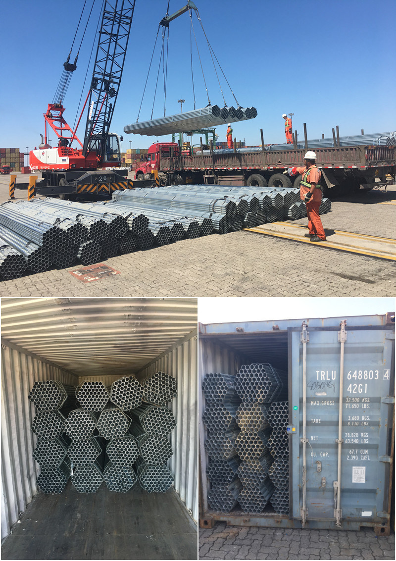 Ms Hot Dipped Galvanized Steel Pipe/ ERW Galvanised Steel Pipe/ Galvanized Round Pipe/Gi Pipe for Gas/Greenhouse/Fence Post/Construction/ Water Supply