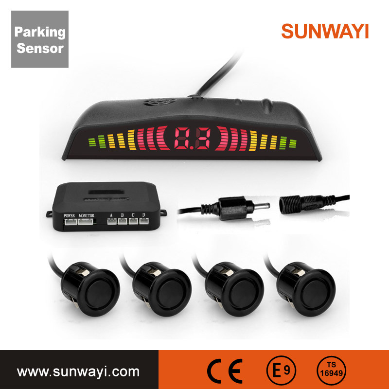 Auto Car Detector Display LED Parking Sensor Reverse Backup Radar Monitor System with 4 Sensors