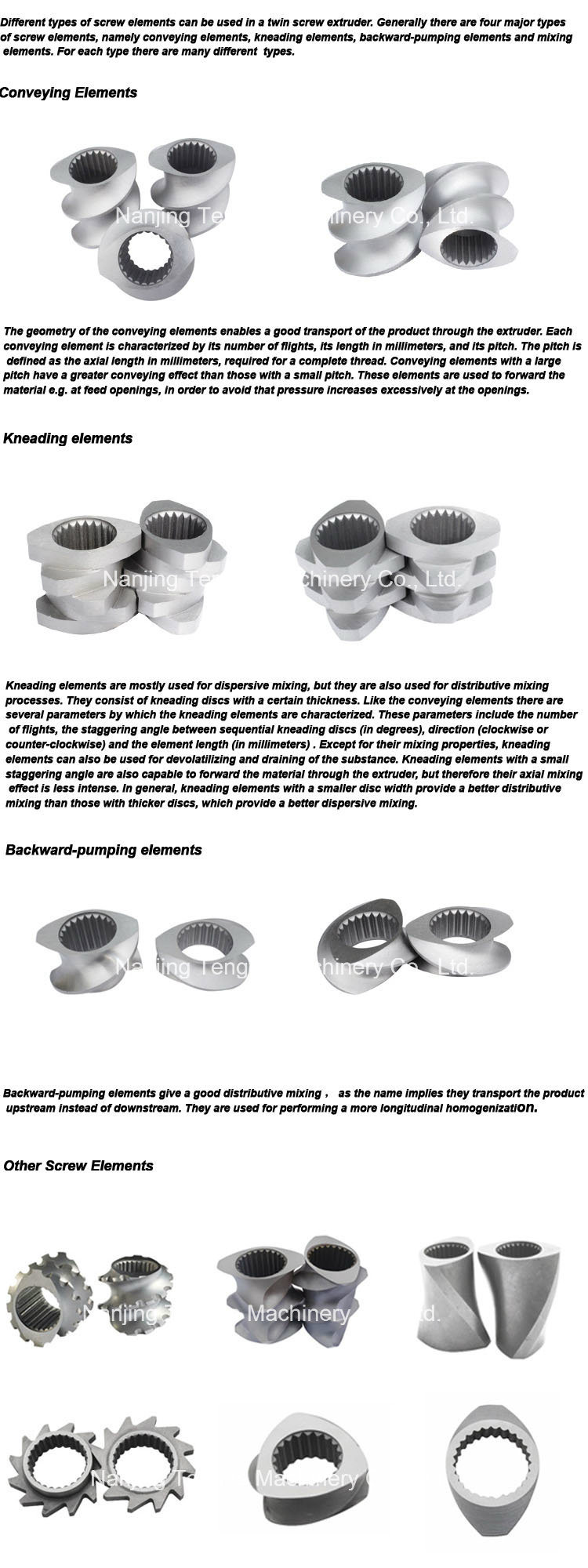 Parallel Twin Screw and Barrel of Extruder