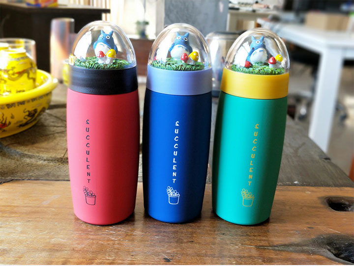 Creative Cartoon Micro-Landscape Stainless Steel Vacuum Thermos Cup