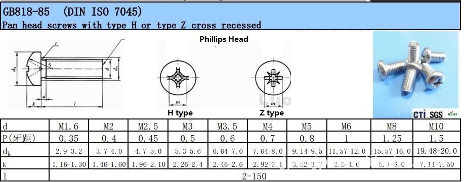 Stainless Steel Pan Head Machine Screws