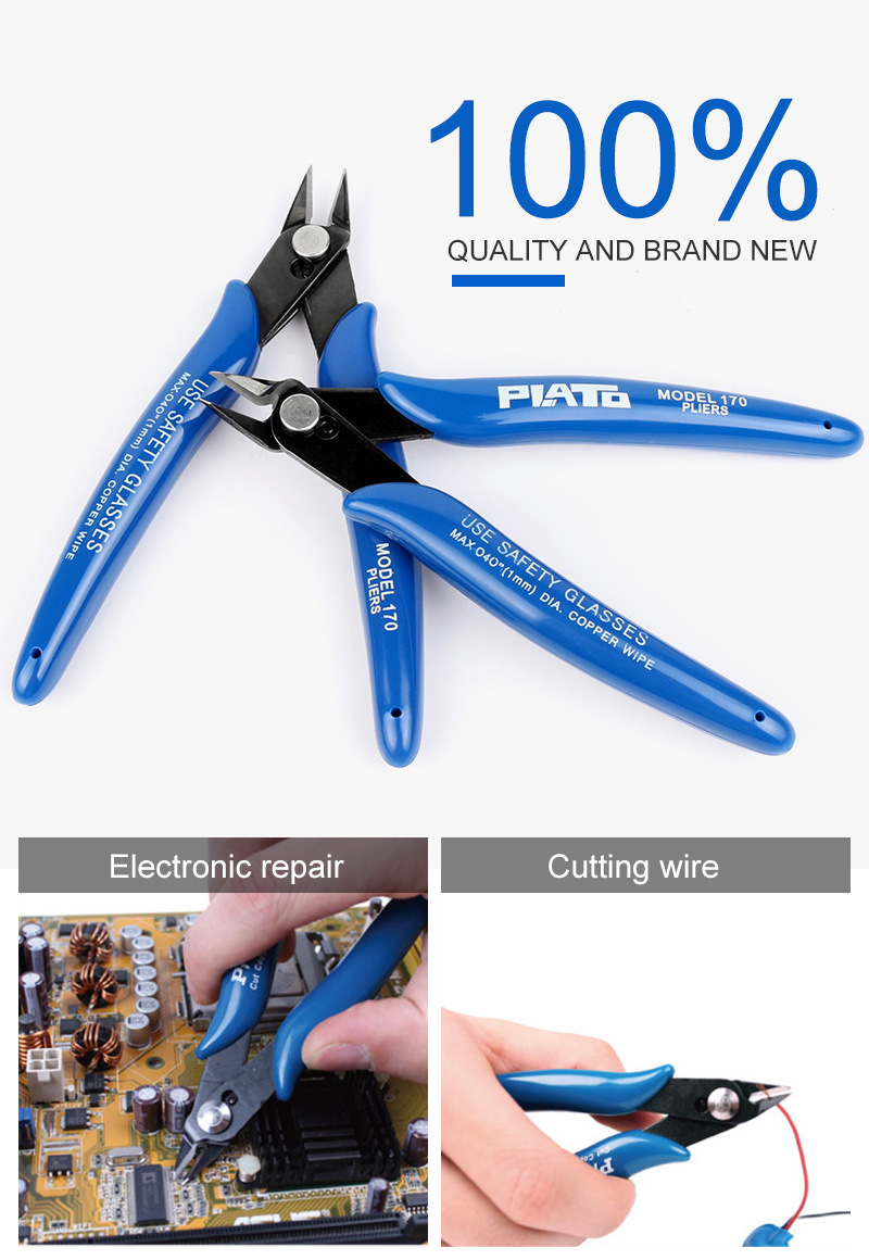 1PC Diagonal Pliers Carbon Steel Pliers Electrical Wire Cable Cutters Cutting Side Snips Flush Pliers Nipper Hand Tools