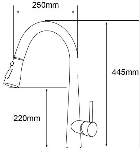 Brass Popular Pull-Down Chrome Kitchen Sink Faucet (AF1018-5)