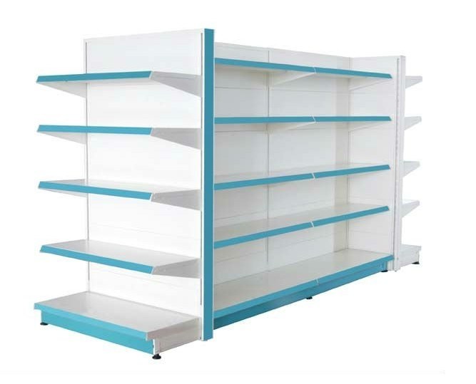 Perforated Panel Metal Supermarket Shelf/Supermarket Gondola Shelf