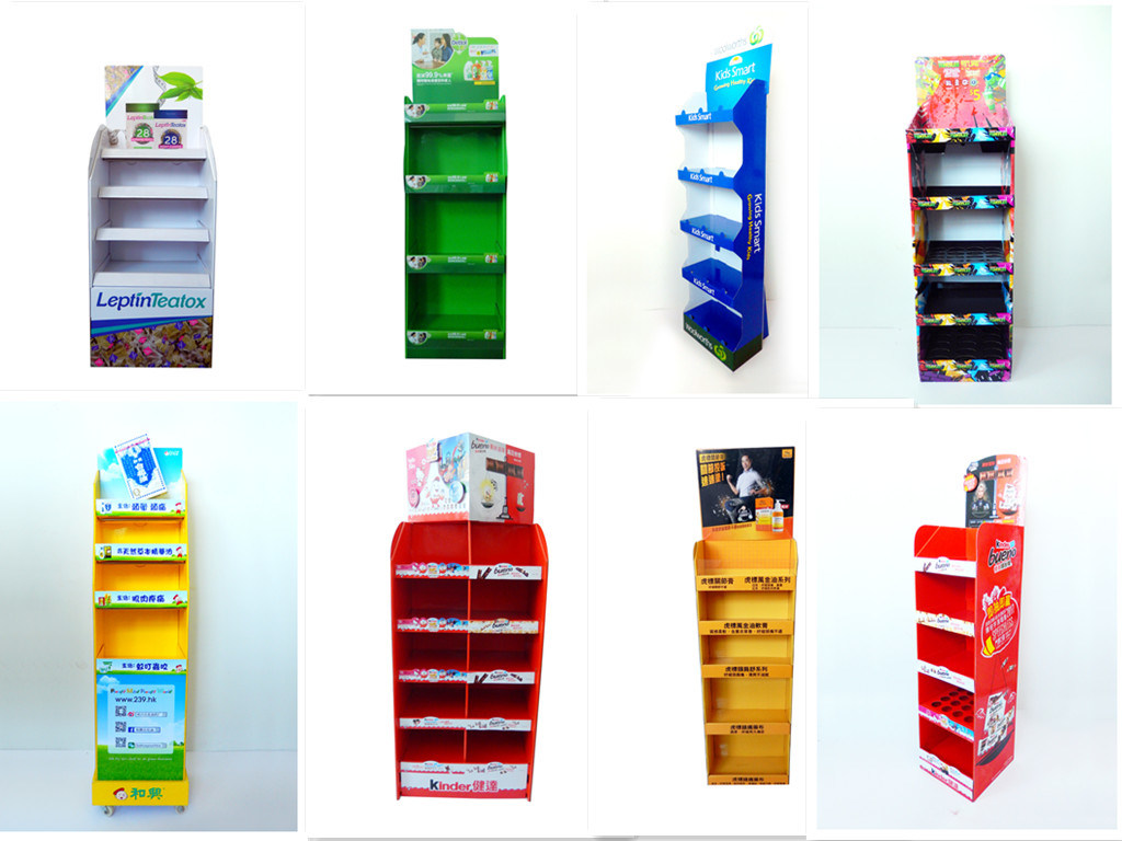 Cosmetic Cardboard Display Riser Shelves Retail Paper Display Stand