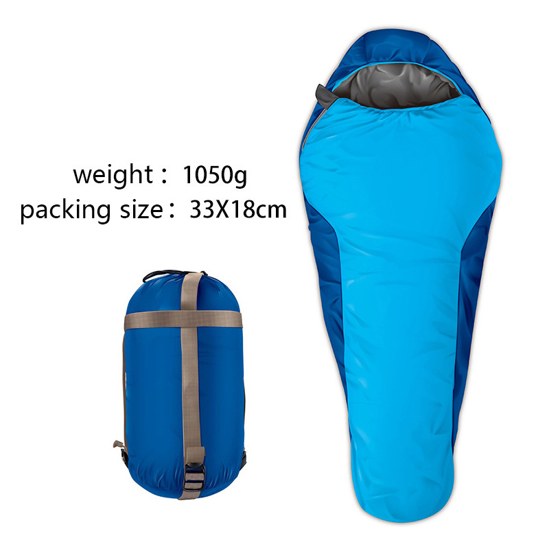 Outdoor Camping Sleeping Bag Mummy Inflatable Army Goose Down Sleeping Bag Camping