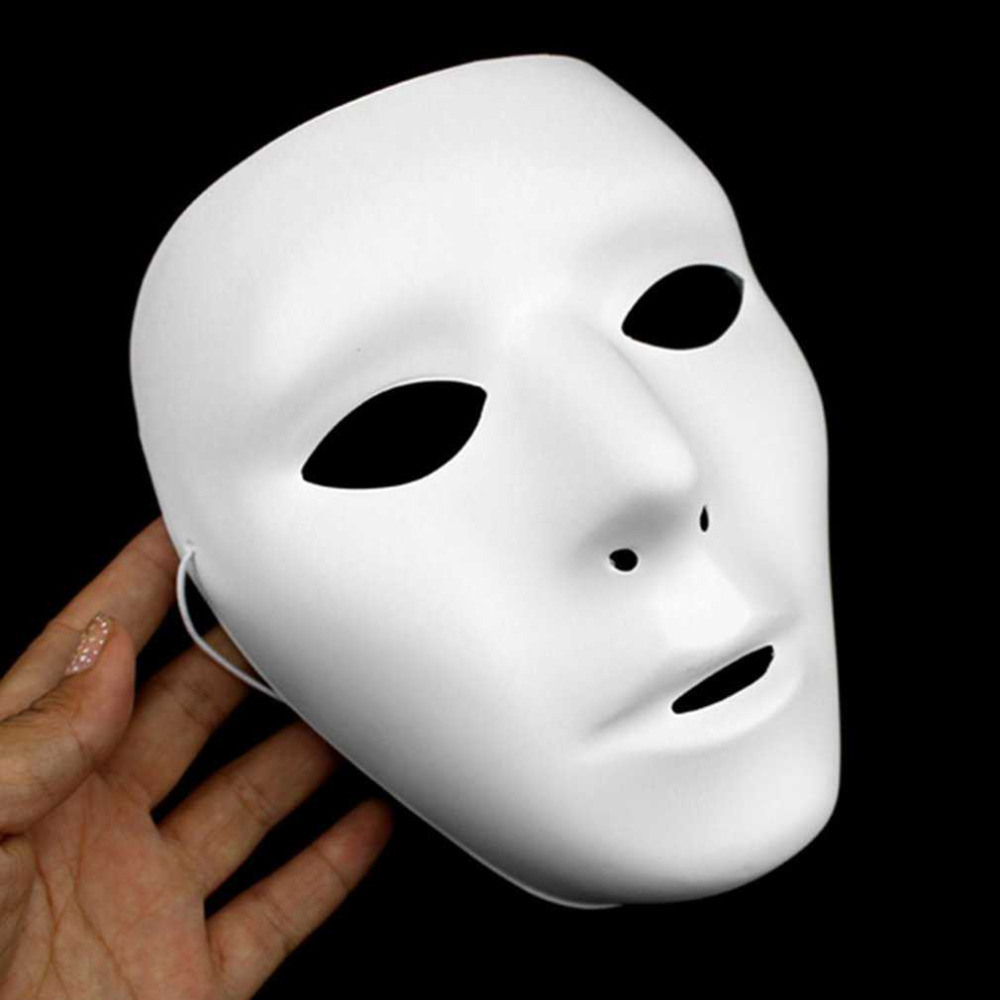 Cosplay Halloween Festival PVC White Mask Party Toys Unique Full Face Dance Costume Mask for Men Women for Gift Hot New