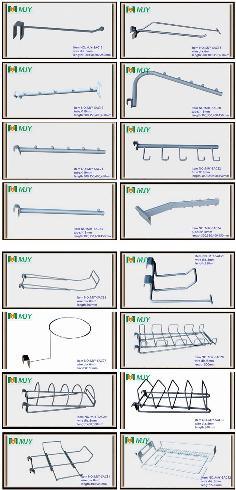 Supermarket Shelves Display Hook Mjy-Sac38