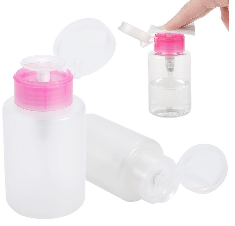 150ml Empty Plastic Nail Polish Remover Alcohol Liquid Press Pumping Dispenser Bottle Nail Art UV Gel Cleaner Tool