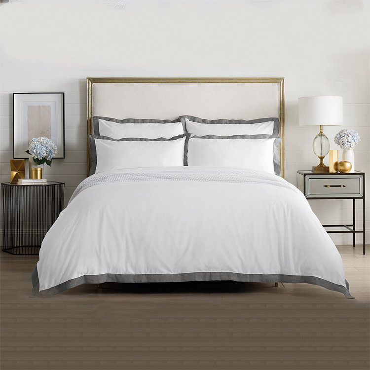 100% Cotton 4PCS Hotel Bedding Set, White Bedding Set