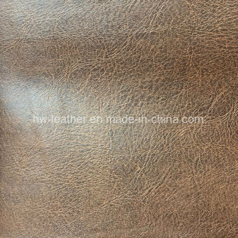 Antique Effect PVC Leather for Making Sectional Sofa Accent Chair