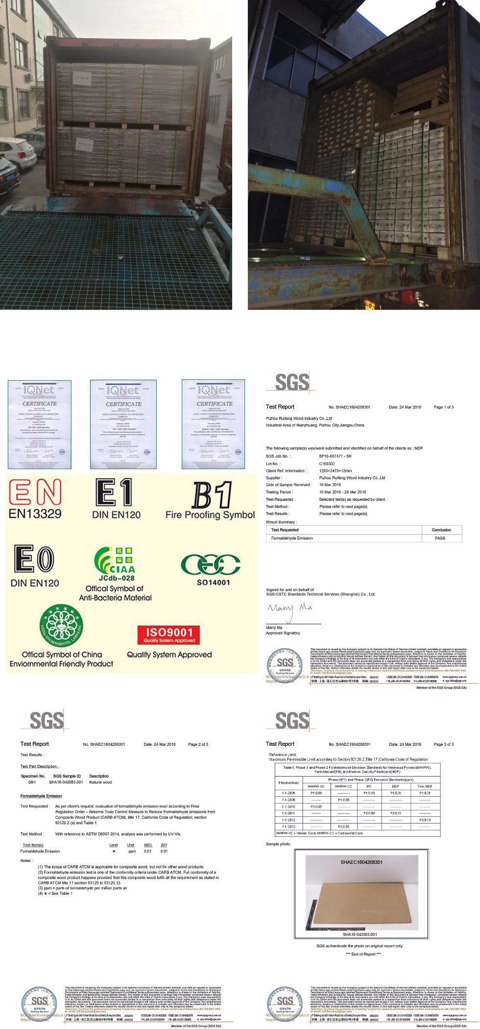 Waterproof E0 ISO9001 Citi Oak Laminate Flooring