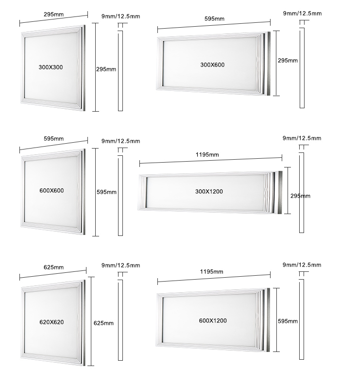 LED Panel Lamp Flat Square 600*600mm/300*300mm/300*1200mm LED Panel Lighting LED Panel Light LED Lamp