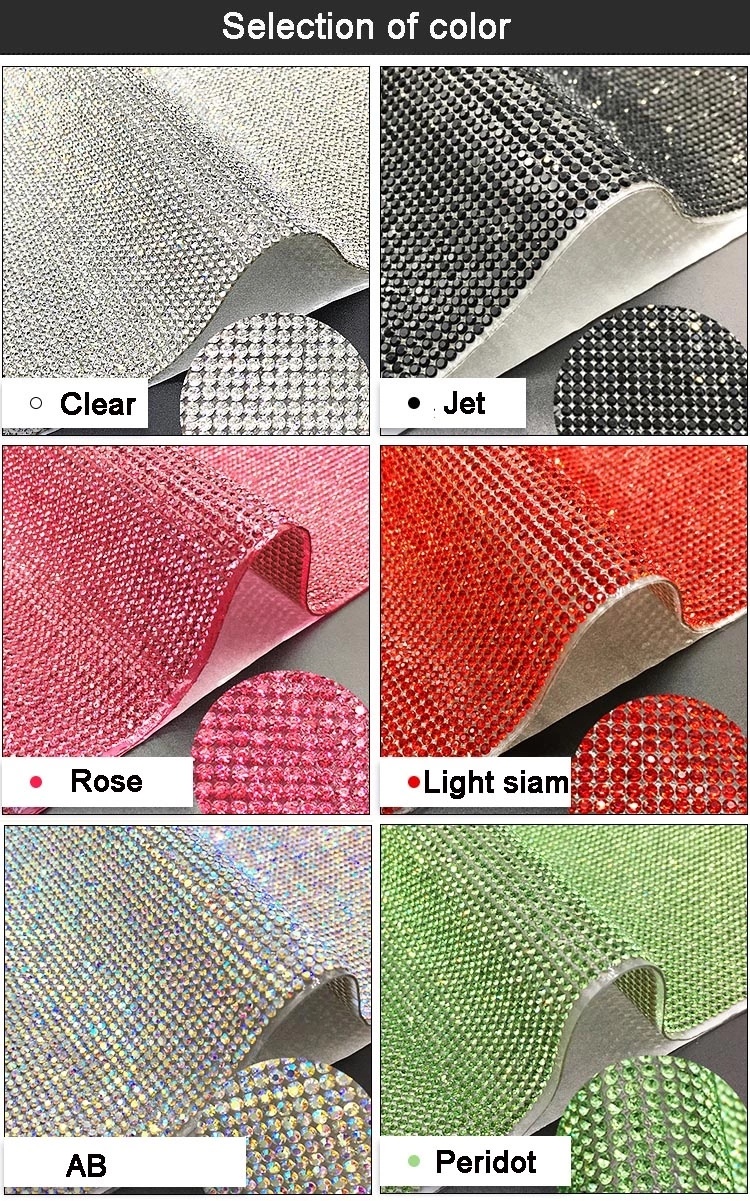 24*40 Cm Rectangle Rhinestone Mesh Sheet, Hotfix Rhinestone Mesh Trimming, Crystal Mesh Sheet